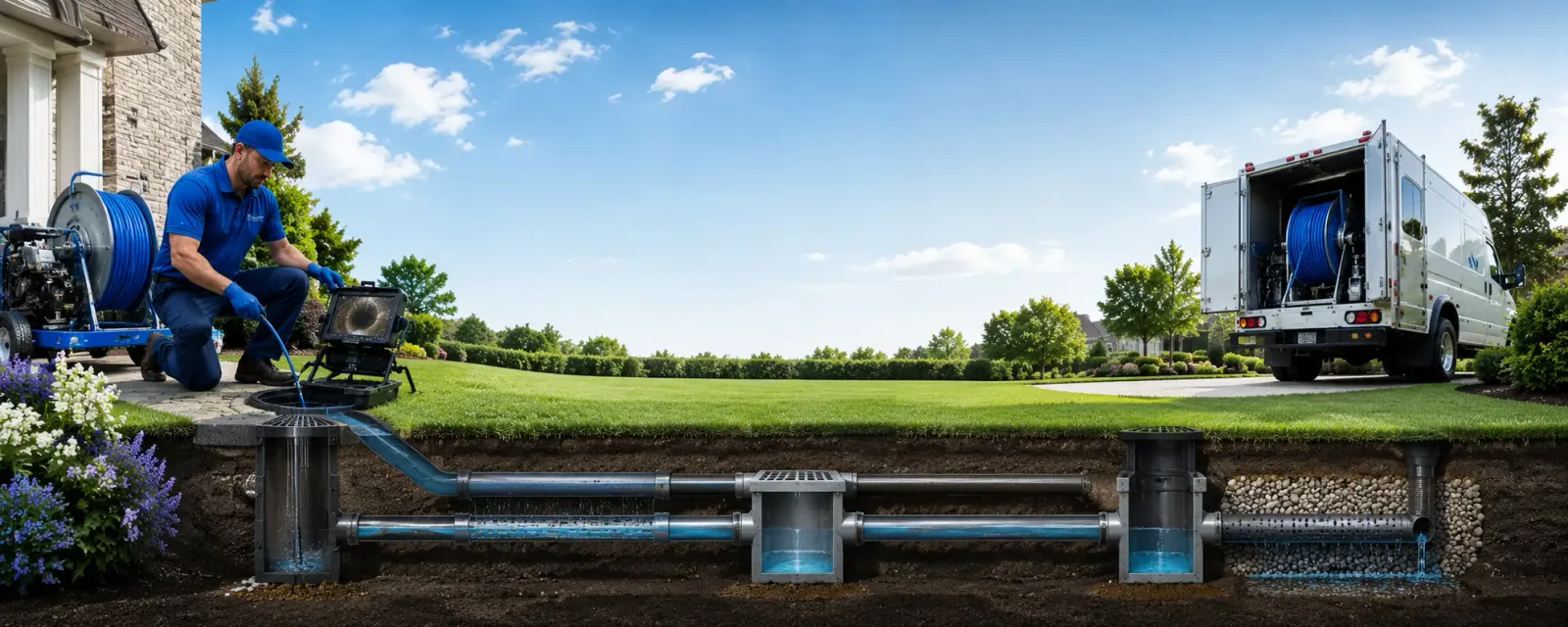 Outdoor drain cleaning information for Skandia, MI